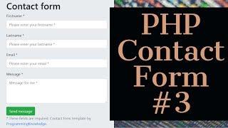 PHP Tutorial | How to Create A PHP Contact Form with Validation and Email Submit 3