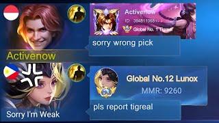 I PRETEND WRONG PICK TIGREAL IN SOLO RANKED !! THEN SHOWING MY REAL DAMAGE....