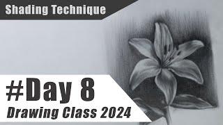 Drawing for Beginners - 2024 | Day 8 | Flower Drawing for Beginners  #Drawing #beginners