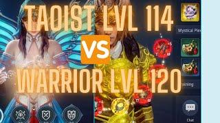 MIR4 PVP - TAOIST LVL 114 VS WARRIOR LVL 120 (LEGEND NECKLACE + LEGEND SPIRIT) HERE WE GO AGAIN!