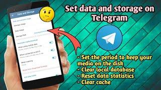 How to set data and storage on Telegram