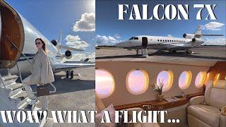 INCREDIBLE TRANSATLANTIC PRIVATE JET FLIGHT | Dassault FALCON 7X | Miami to Nice | Cristina Anghel