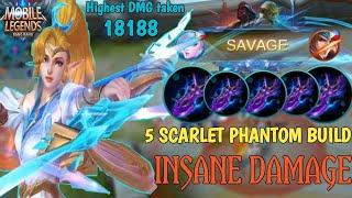 MIYA SAVAGE GAMEPLAY | 5 Phantom Scarlet Build | Miya Best Build 2021