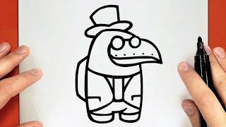 How to Draw Among us Plague Doctor | Como Dibujar Among Us