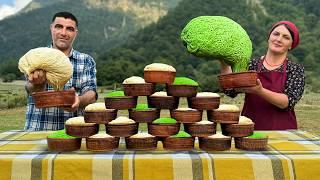 Cooking Rustic Flatbreads in Clay Pots! Perfect Lunch with Organic Homemade Foods