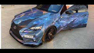 Airbrushing on the car as a Lexus. Space, galaxy. Аэрография на автомобиле Лексус