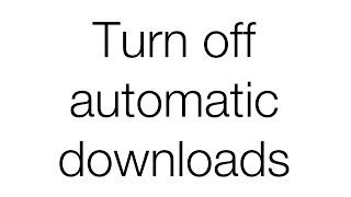 Turn ON/OFF Automatic Downloads On iPhone/iPod/iPad 2016