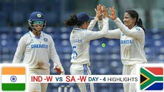 India Women vs South Africa Womens 1st Test - Day 4  Cricket Highlights | IND-W vs SA-W Day 4 Live