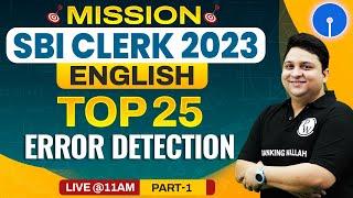 SBI Clerk English Error Detection Questions | Part -1 | SBI Clerk 2023 | English By Anubhav Sir