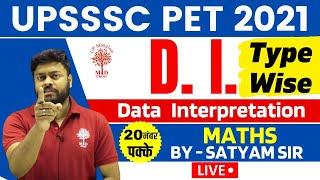 UPSSSC PET || Maths By Satyam Sir || D.I. (Data Interpretation) Type wise || Class -2 || Live @ 7 PM