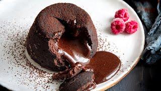 Chocolate Fondant (Cake with Liquid Center, Lava cake)Simple recipe = Perfect Dessert!
