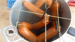 BRAZILIAN homemade smoked calabresa sausage. curing meat. how to make smoked sausage in a pan