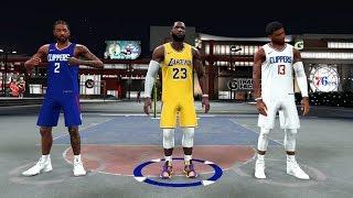 LEBRON JAMES KAWHI LEONARD and PAUL GEORGE TAKE OVER the PARK in NBA2K20