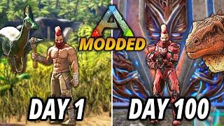 I Spent 100 Days in ARK Modded with New Dinosaurs [Dramatised Story] [THE ISLAND EDITION]