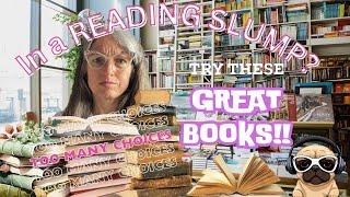 Try These 20 Great Books To END Your Reading Slump!! / Let's Haul Some Books