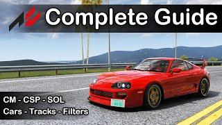 2023 Assetto Corsa GUIDE - Content Manager, CSP, SOL, PP Filters, Cars/Tracks, Rain, Chase Camera
