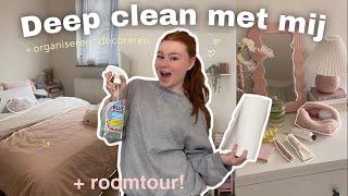 DEEP CLEAN WITH ME! + roomtour!  organiseren, decoreren… /met mij/