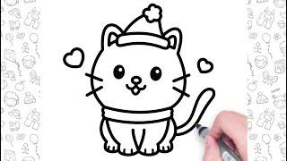 Cute Cat Drawing Step by Step For Kids | Bolalar uchun oson chizish | Easy drawing for kids