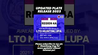 UPDATED PLATE RELEASE 2023 for LTO MUNTINLUPA #lto #plate #release