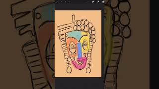 Satisfying Digital Abstract Art on iPad | Easy Beginner Abstract Art Painting with Procreate App