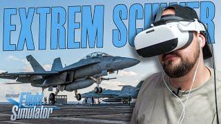 DAS macht es noch schwerer! | FA-18 Landung auf dem Flugzeugträger im MSFS mit der VR Brille