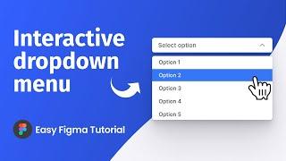 Beginner Friendly Interactive Dropdown Menu Design in Figma | Figma Prototyping Tutorial