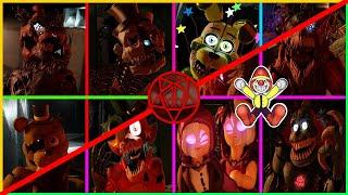 ANIMATORS HELL: DEMO 1 & DEMO 2 CHARACTERS VOICE LINES COMPARISION | FNaF: Animators Hell Demo 1/2