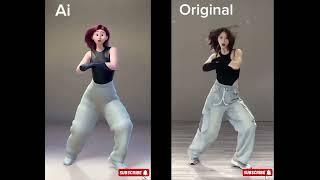 AI Vs Original girl dance video  #dance #viral #ytshorts #ai #trending