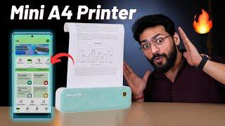 Mini Portable A4 Printer  | Inkless Printer ️ | Bluetooth Mobile Printer 