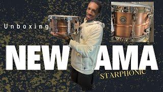  New TAMA Starphonic Copper snare!! Unboxing and sound check 