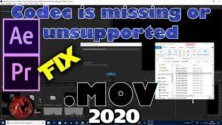 How to import .mov files to Premiere Pro CC & After Effects [Tutorial]2020 Codec missing/unavailable