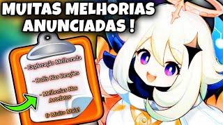 HOYO ANUNCIOU MELHORIAS PRO GENSHIN OFICIALMENTE ! FINALMENTE