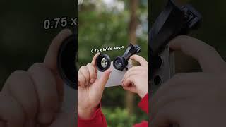 The LS-60 Lens Kit enables your phone to have macro, wide angle and filters at the same time!