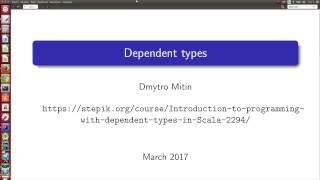 Dependent types