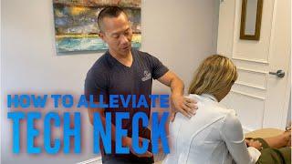 Simple Stretch to Alleviate Tech Neck l Neck Pain l Neck Stretches l Bonita's Best Chiropractor