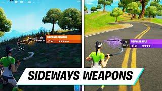 How to get *NEW* Sideways Weapons in Fortnite Season 8 (Sideways Minigun & Sideways Rifle)