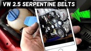 VW JETTA RABBIT 2.5 SERPENTINE BELT REPLACEMENT ALTERNATOR WATER PUMP