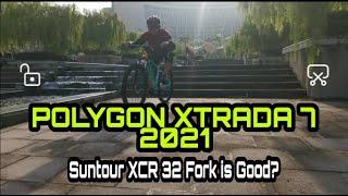 Polygon XTRADA 7 2021 | Staircase Descending Ride Test | Suntour XCR 32 Fork