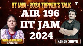 IIT JAM 2024 Achiever Simona Chaturvedi | From a Beginner to IIT Topper | Sagar Surya