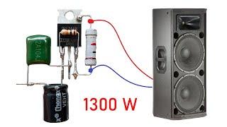 DIY Powerful Ultra Bass Amplifier Z44N MosFet, No IC, Simple circuit