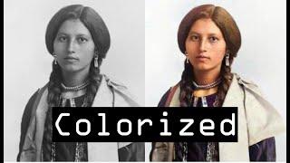 25 Beautiful Colorized Native American Women Photos