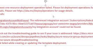 Azure Logic Apps Deployment - IntegrationAccountNotFound