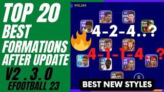 4.2.4 4.1.1.4.? & Top 20 Best Formations of EFootball 2023 After Update #efootball