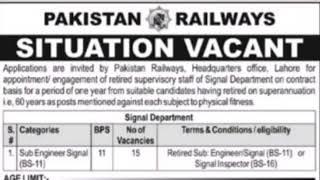 pakistan railway || pakistan railway jobs || civil sub engineer job