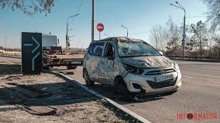 У Дніпрі на Полтавському шосе перекинувся Hyundai