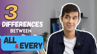 All VS Every! English grammar tips: What are the differences and how to use them in a sentence!