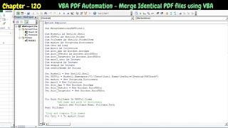 VBA PDF Automation - Merge identical pdf files using vba