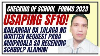 SF10 ISSUES ON CHECKING OF SCHOOL FORMS