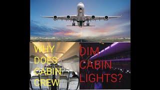 Why does cabin crew dim cabin lights? Explained by AvTech jitendra.