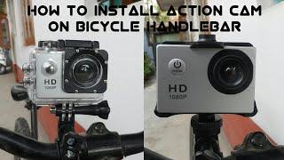 How to mount action camera in bicycle handlebar | 2 different ways